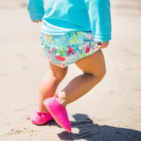 ☀️ Splash Without Worries: Eco Snap Ruffled Swim Diaper with Gussets (Recycled, UPF 50 , Easy Snaps)