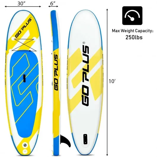 10' Inflatable Stand up Paddle Surfboard with Bag