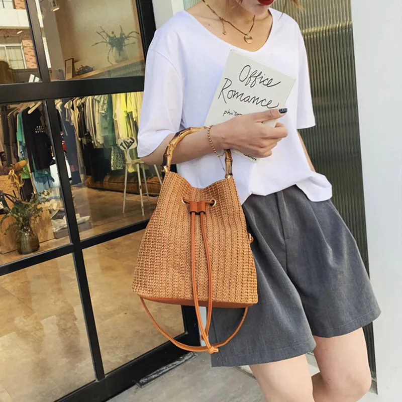 Arbor Retro Woven Bucket Bag