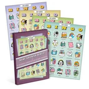Baby Shower Bingo Set Reusable game cards