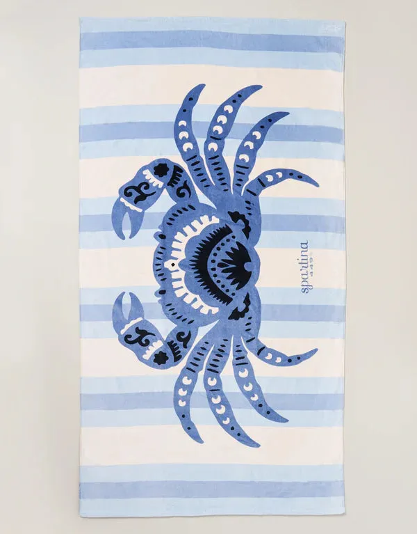 Beach Towel Blue Crab: 496602