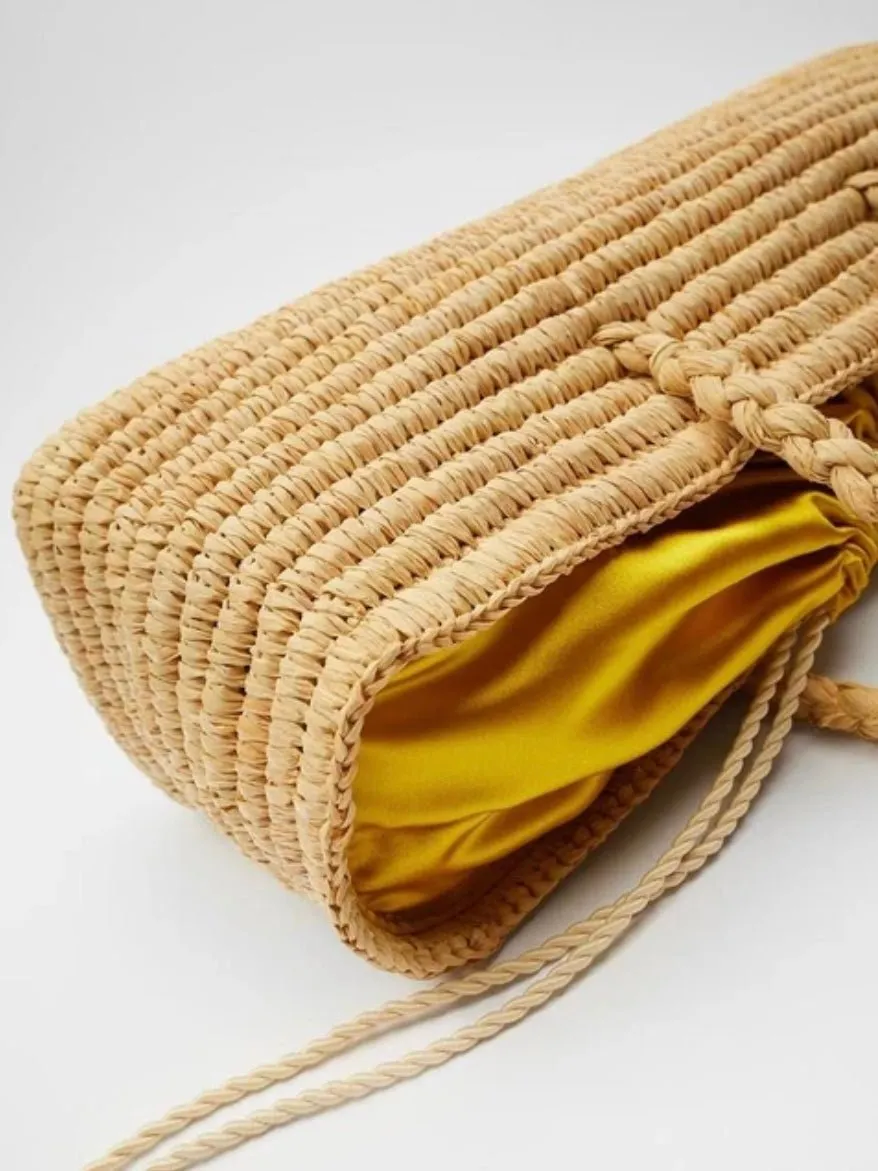 Big straw beach bag