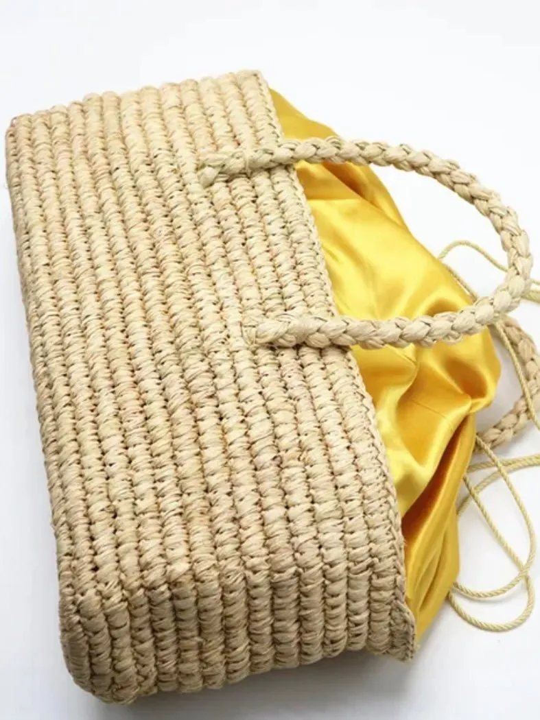 Big straw beach bag