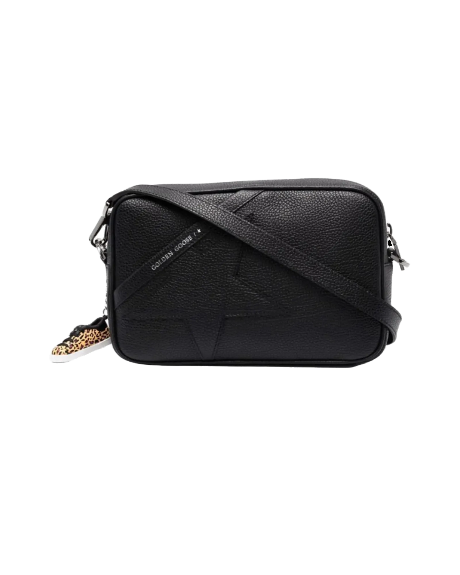 Black Hammered Leather Star Bag