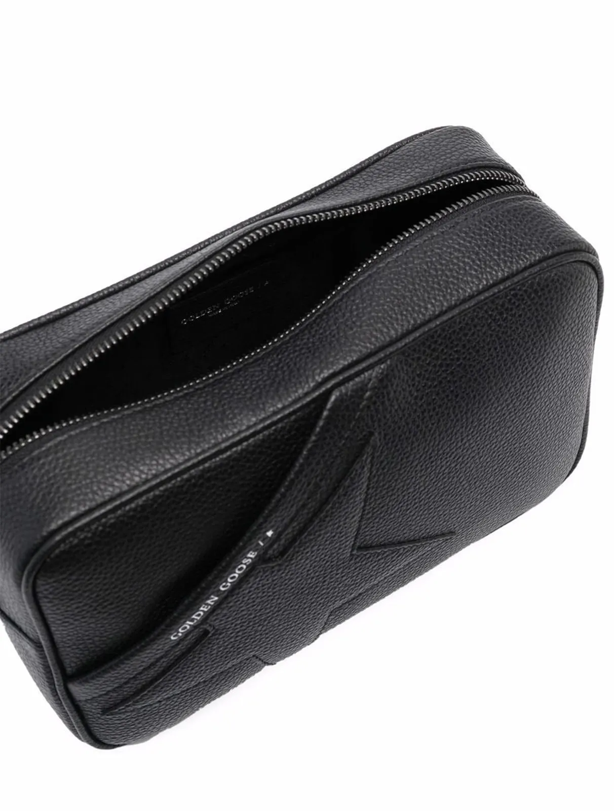 Black Hammered Leather Star Bag