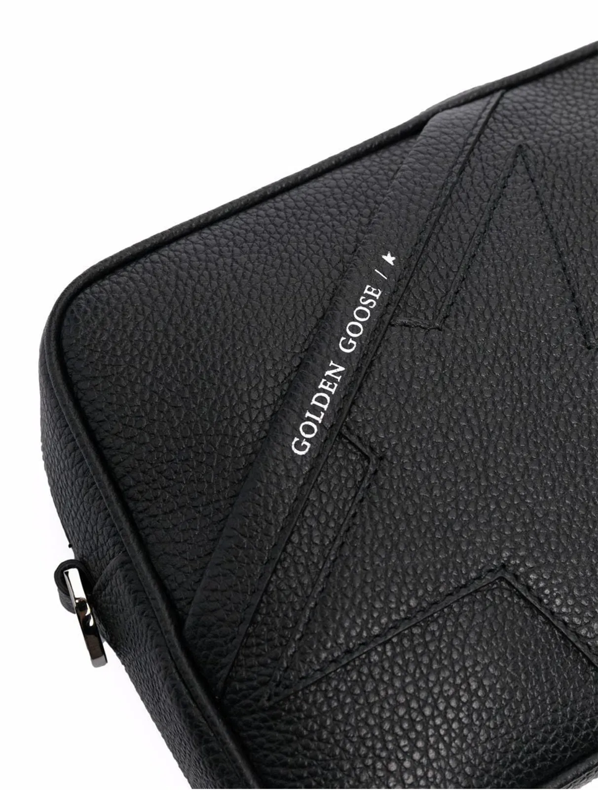 Black Hammered Leather Star Bag