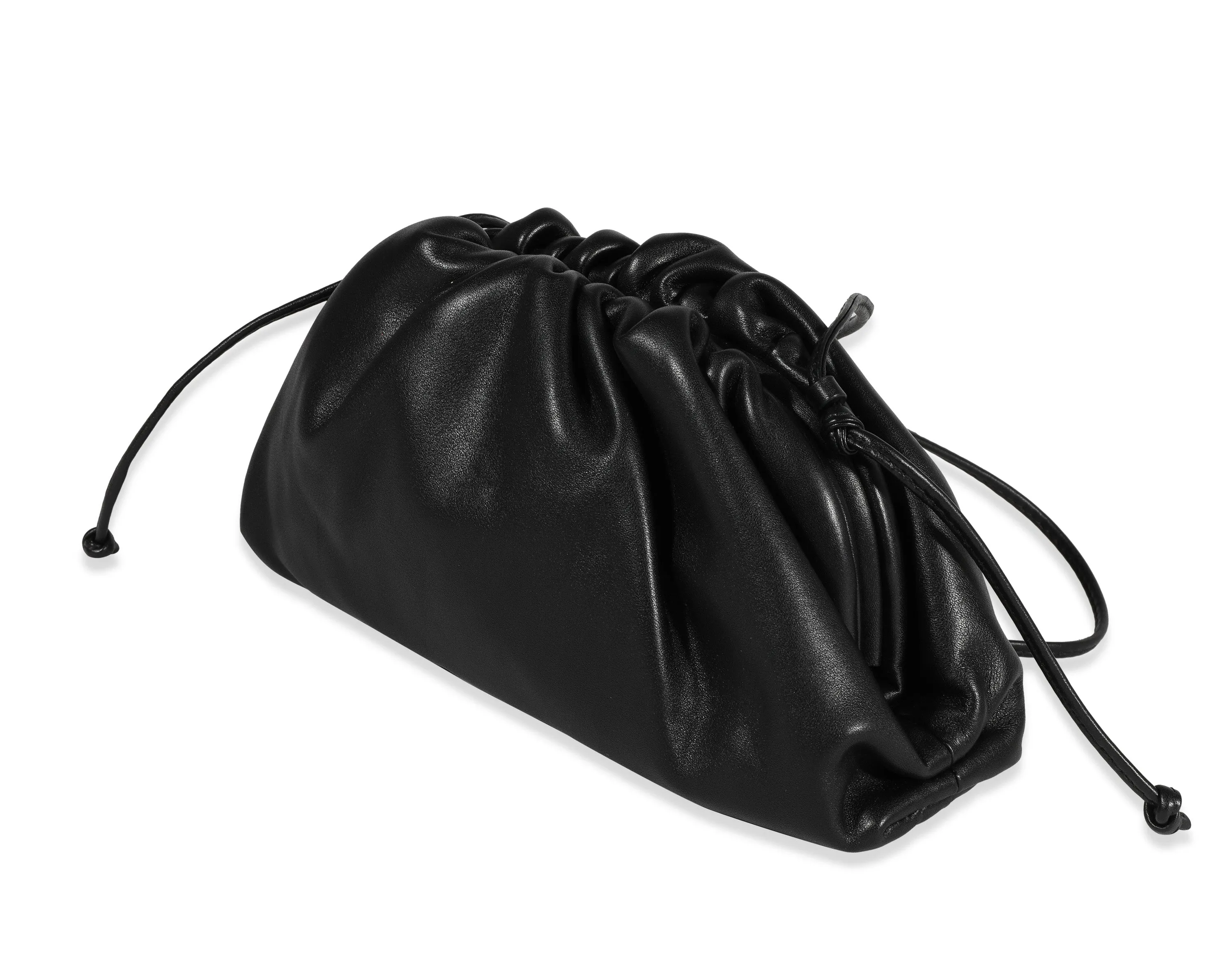 Bottega Veneta Black Smooth Calfskin Mini Pouch