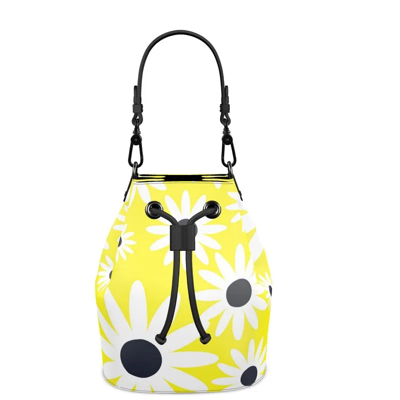 Bright Daisy Abstraction Bucket Bag