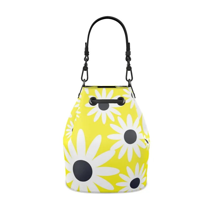 Bright Daisy Abstraction Bucket Bag