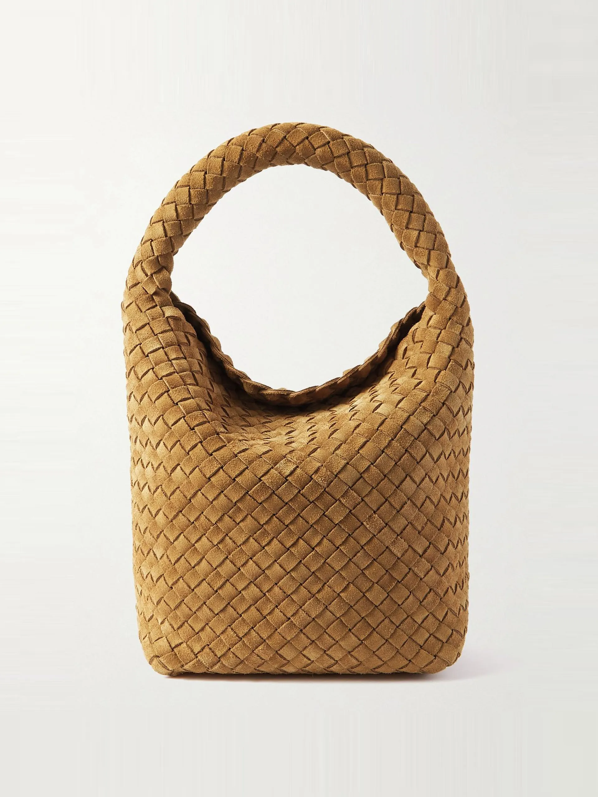 Cabat intrecciato suede bucket bag