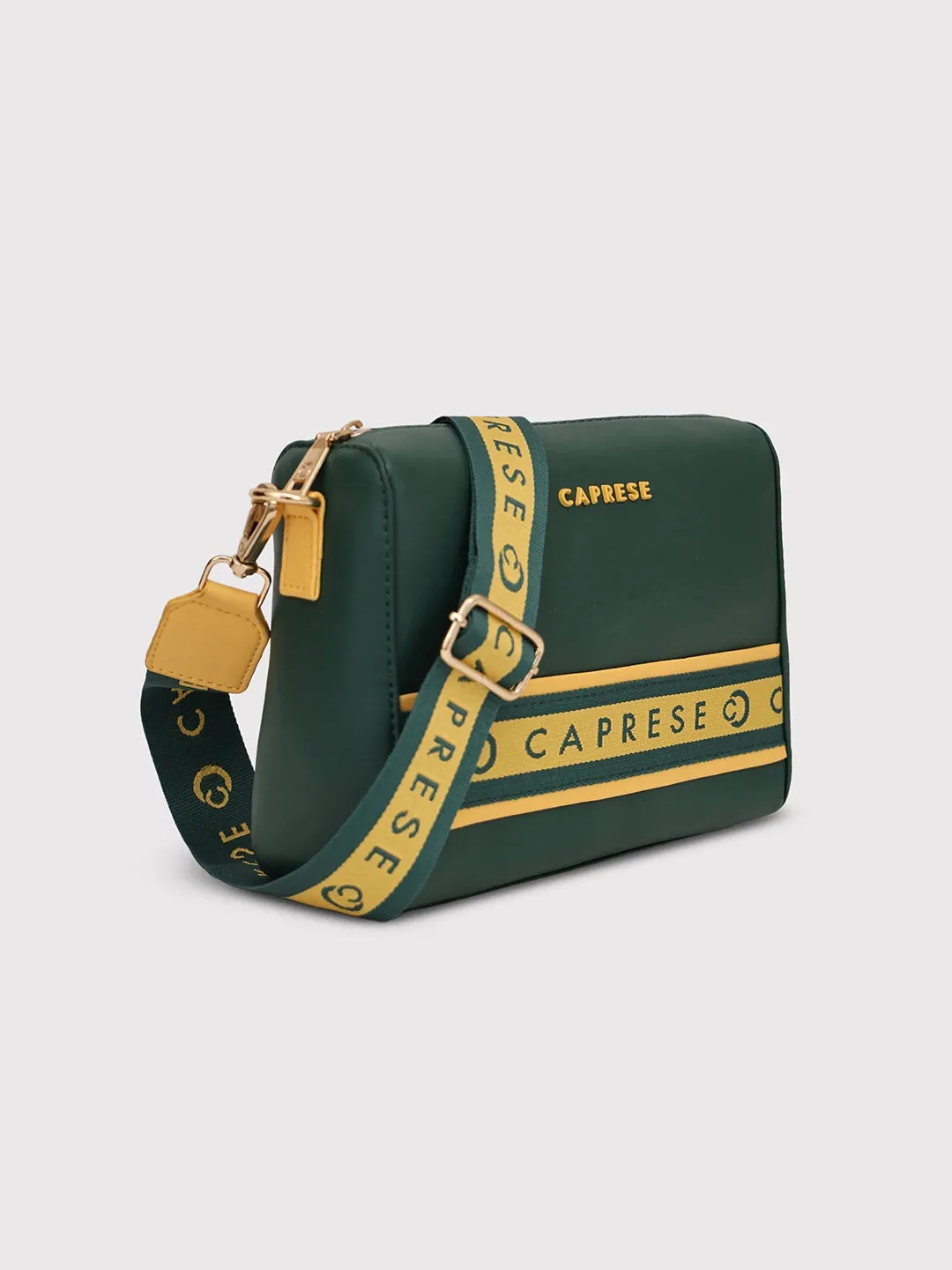 Caprese Trinity Sling Medium Solid Women'S Handbag Dark Green