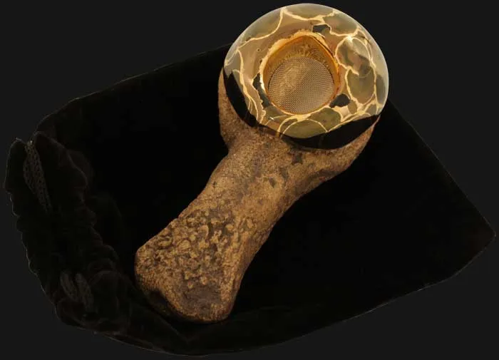 Celebration Pipes - Black Coral Lavastone Ceramic Hand Pipe