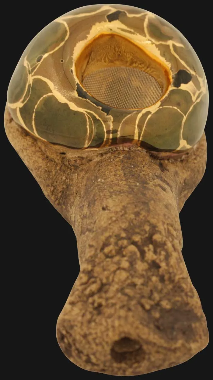 Celebration Pipes - Black Coral Lavastone Ceramic Hand Pipe