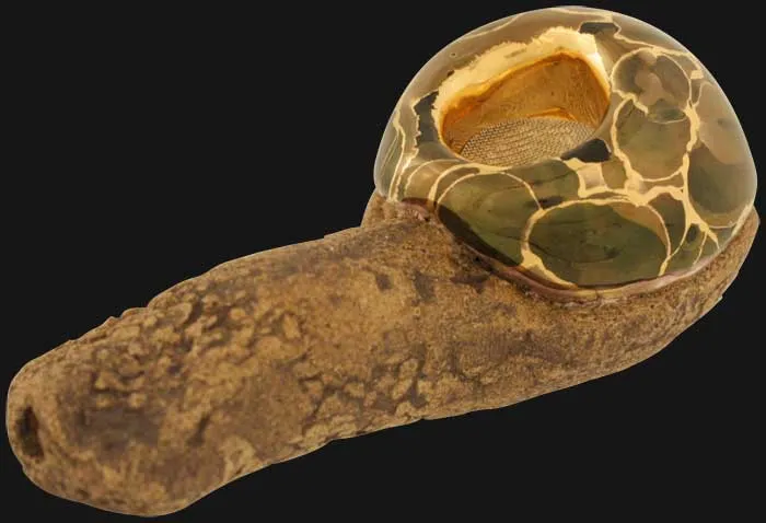 Celebration Pipes - Black Coral Lavastone Ceramic Hand Pipe