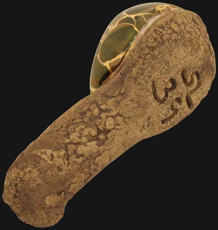 Celebration Pipes - Black Coral Lavastone Ceramic Hand Pipe