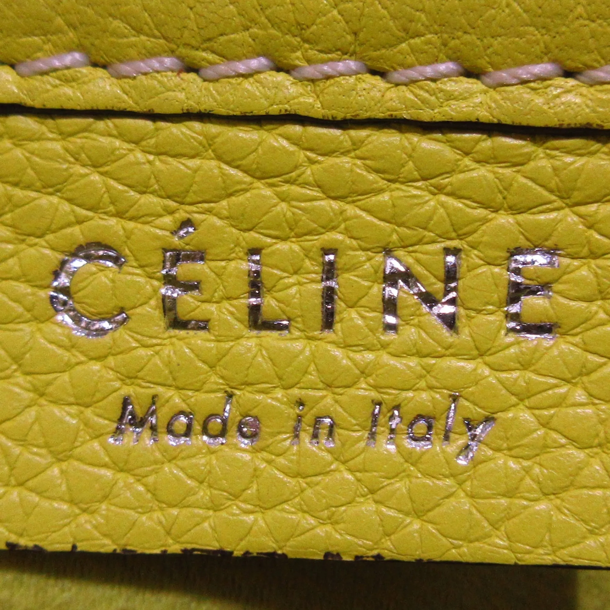 Celine Luggage Handbag Nano Yellow
