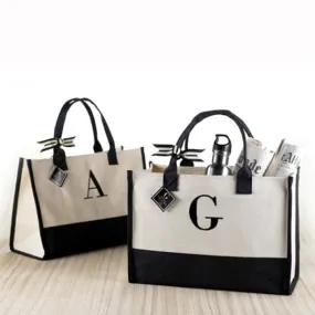 Classic Canvas Initial Diaper Bag