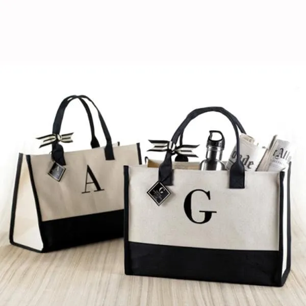 Classic Canvas Initial Diaper Bag