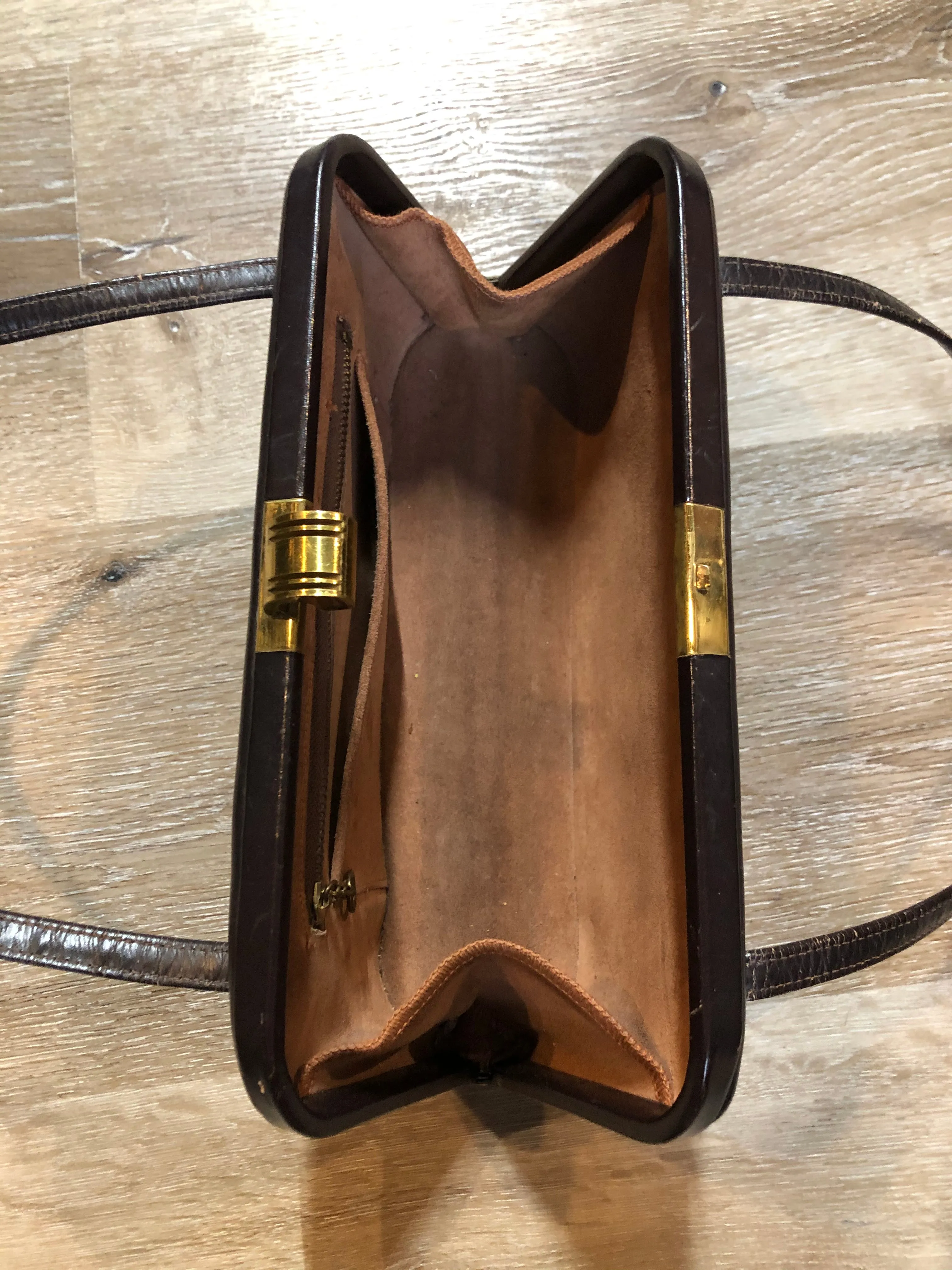 Dark Brown Leather Handbag SOLD