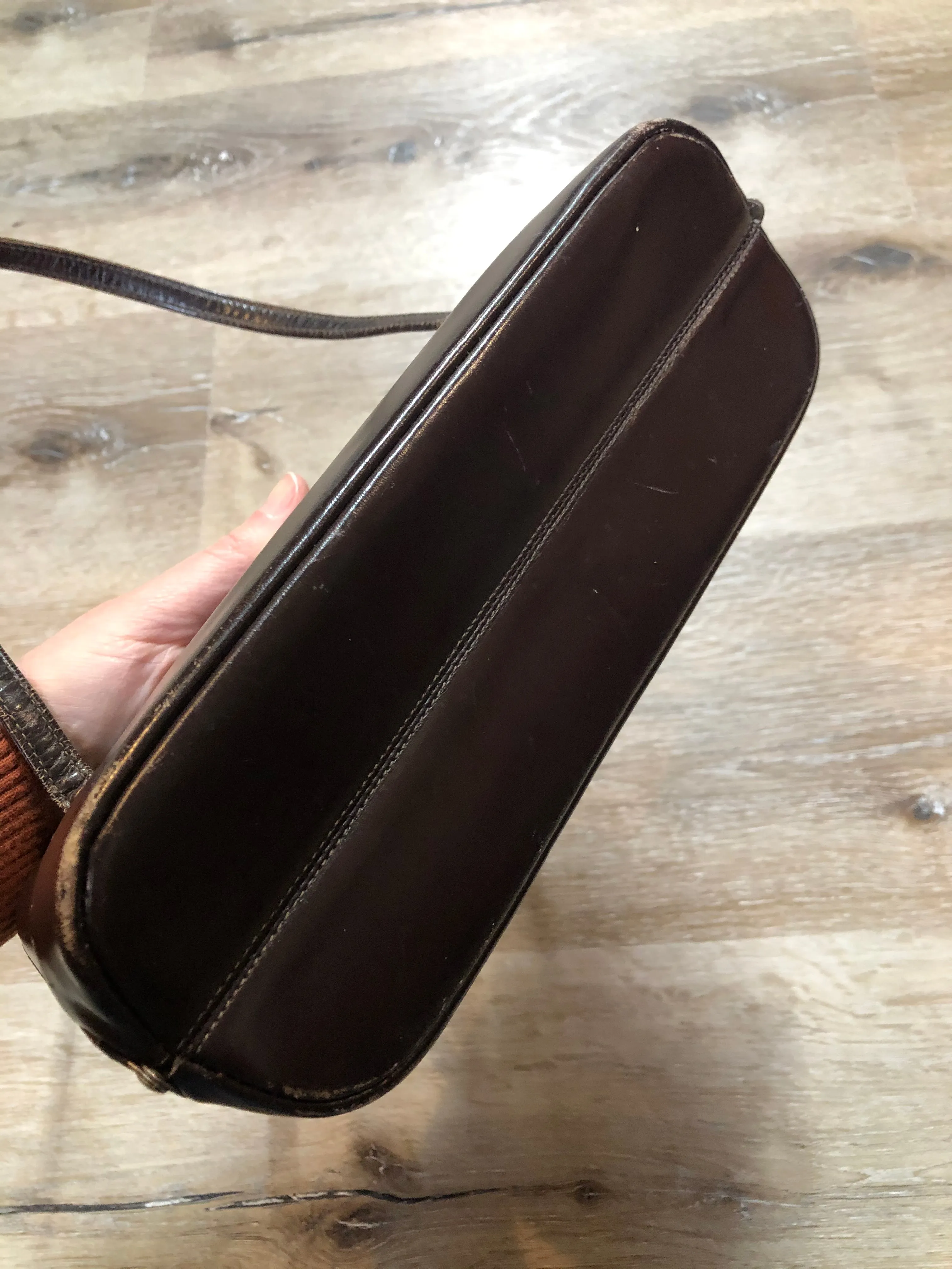 Dark Brown Leather Handbag SOLD
