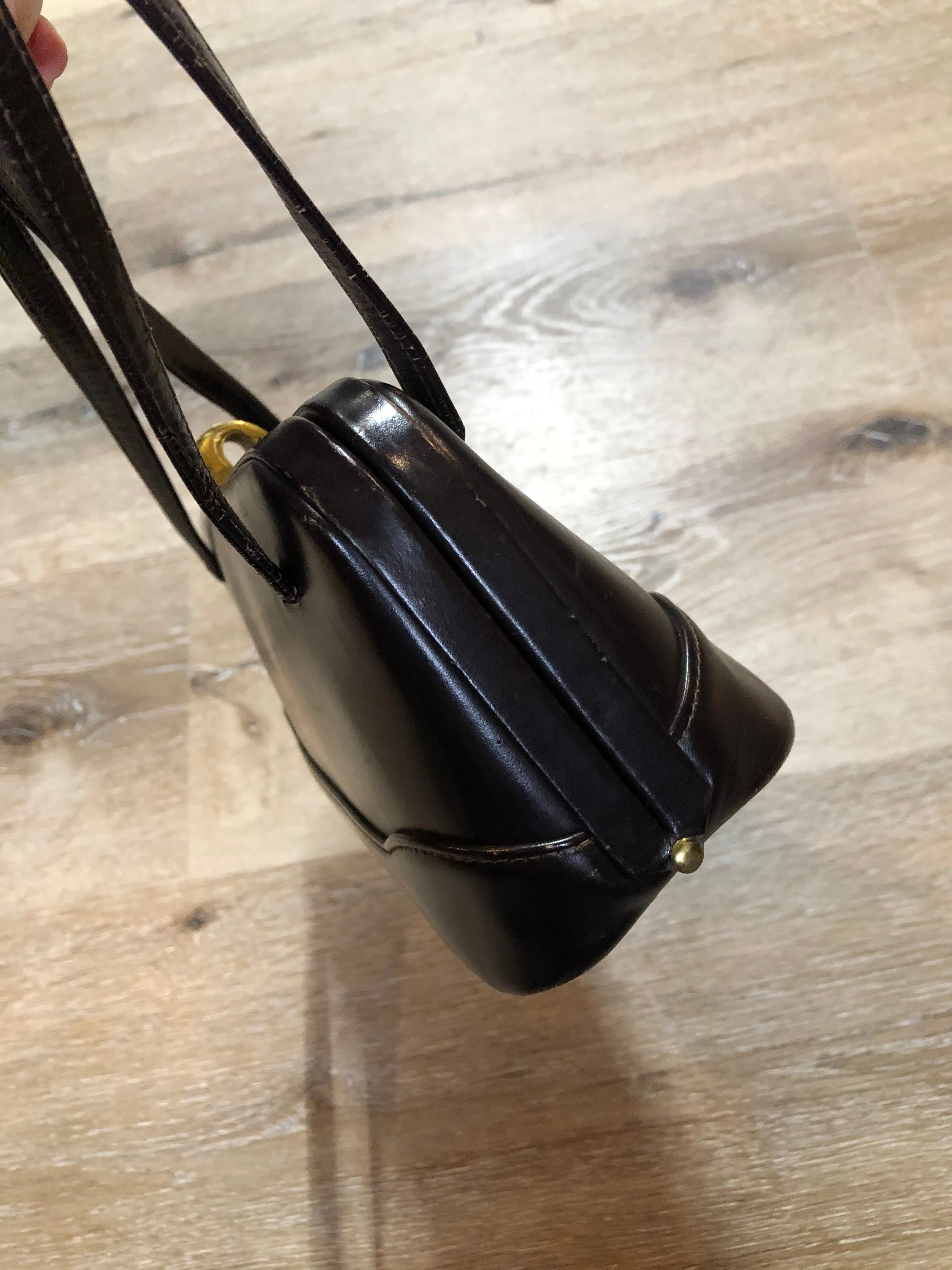 Dark Brown Leather Handbag SOLD