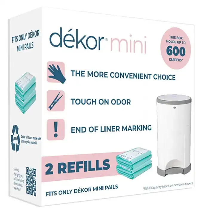 Dekor - Refill Pack for Dekor Mini Diaper Pails (2 Pack)