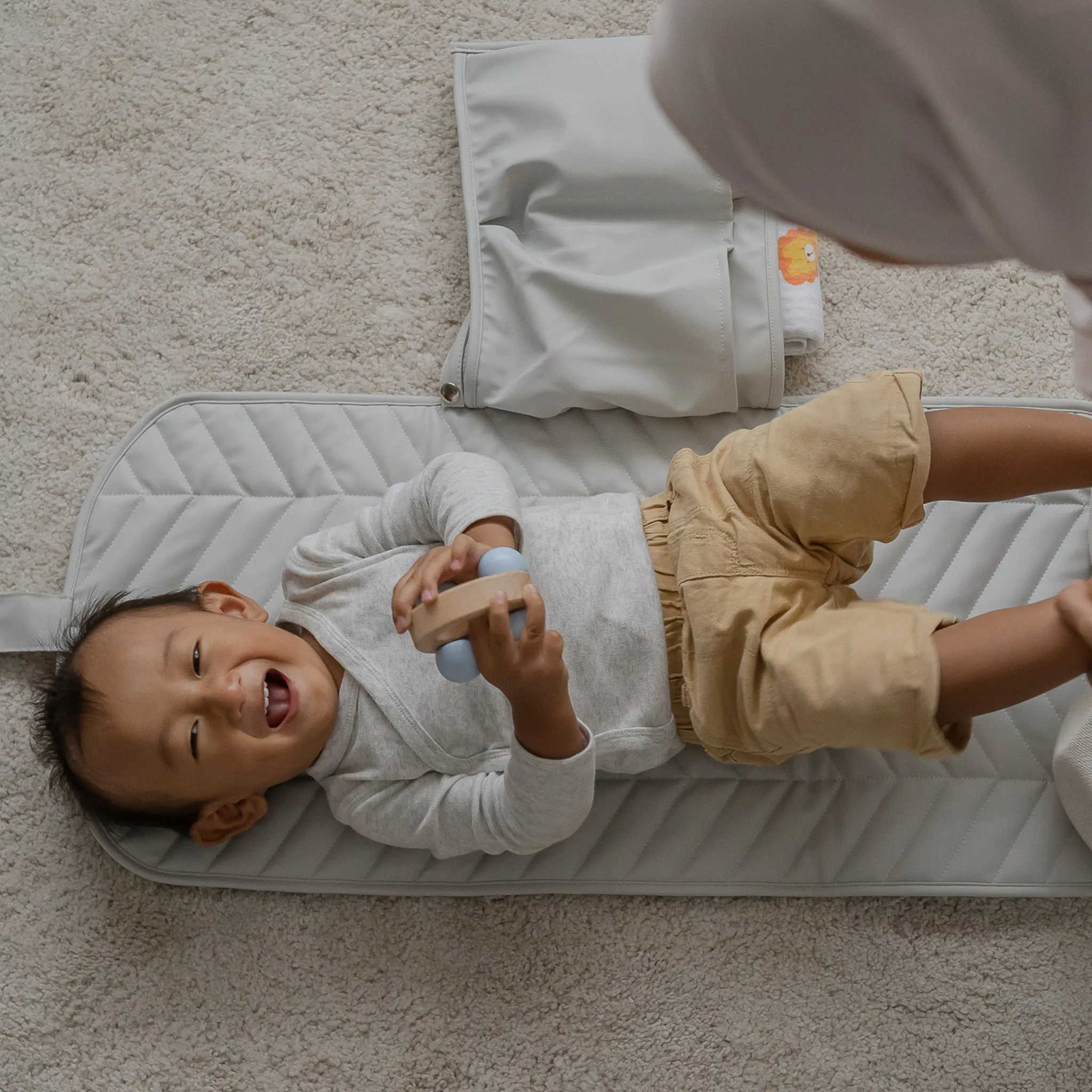 Diaper Changing Mat - Curious Grey