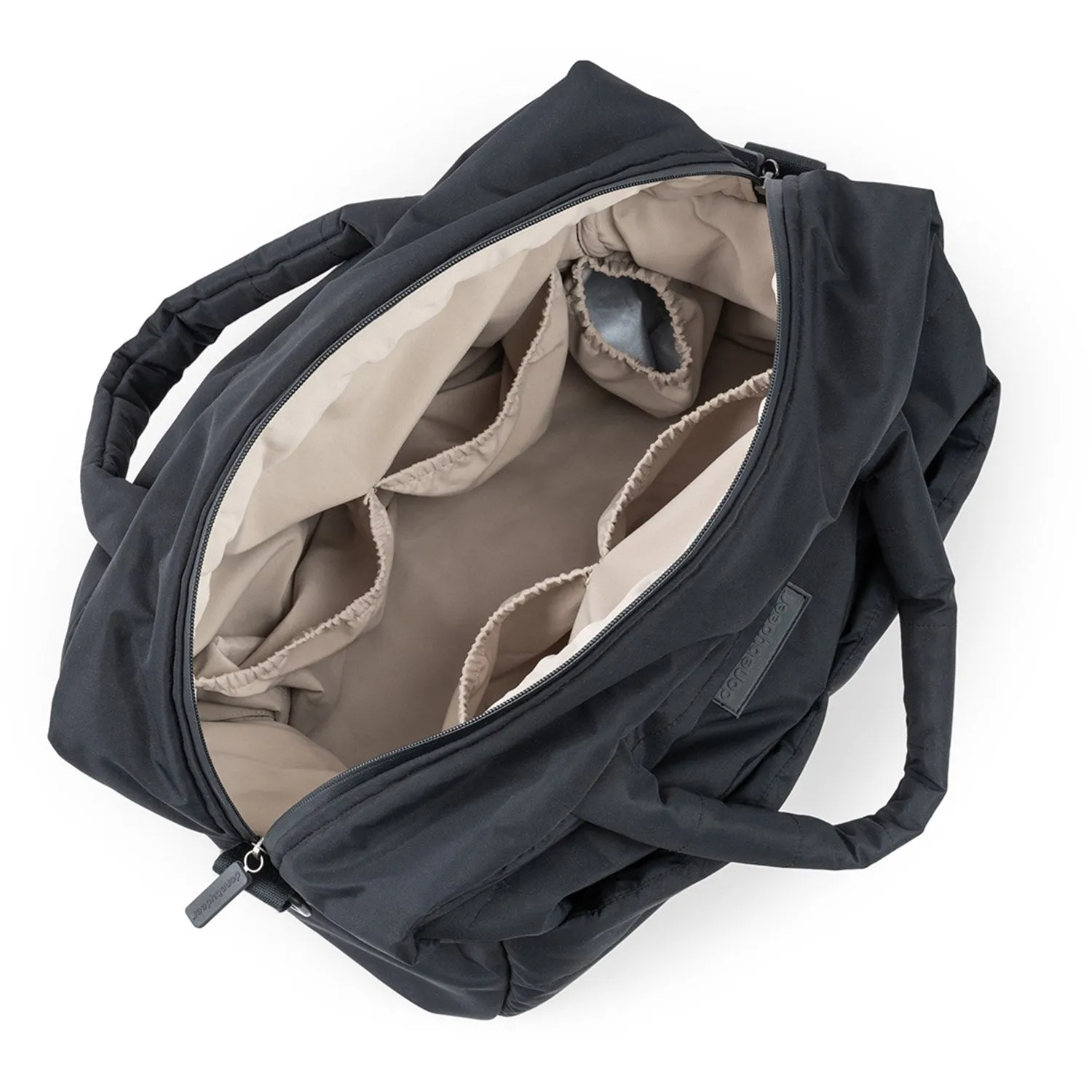 DonebyDeer Black Quilted Diaper Bag