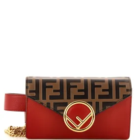F is Fendi Convertible Belt Bag Leather with Zucca Embossed Detail