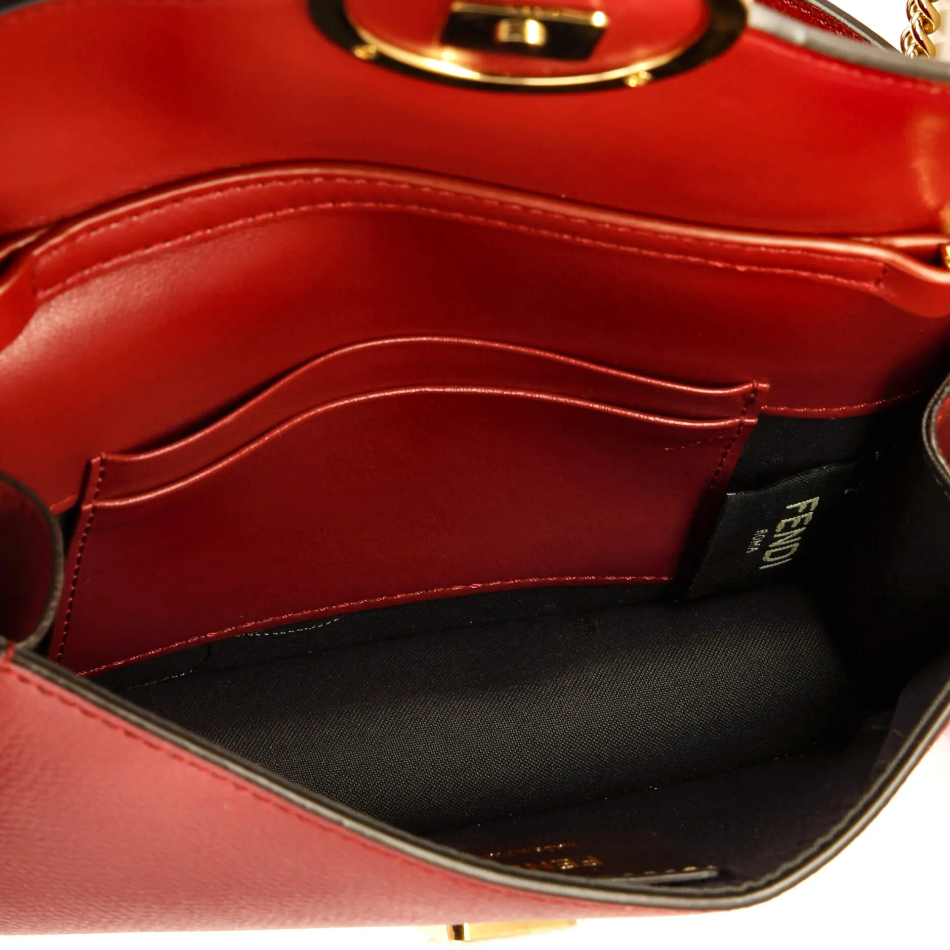 F is Fendi Convertible Belt Bag Leather with Zucca Embossed Detail