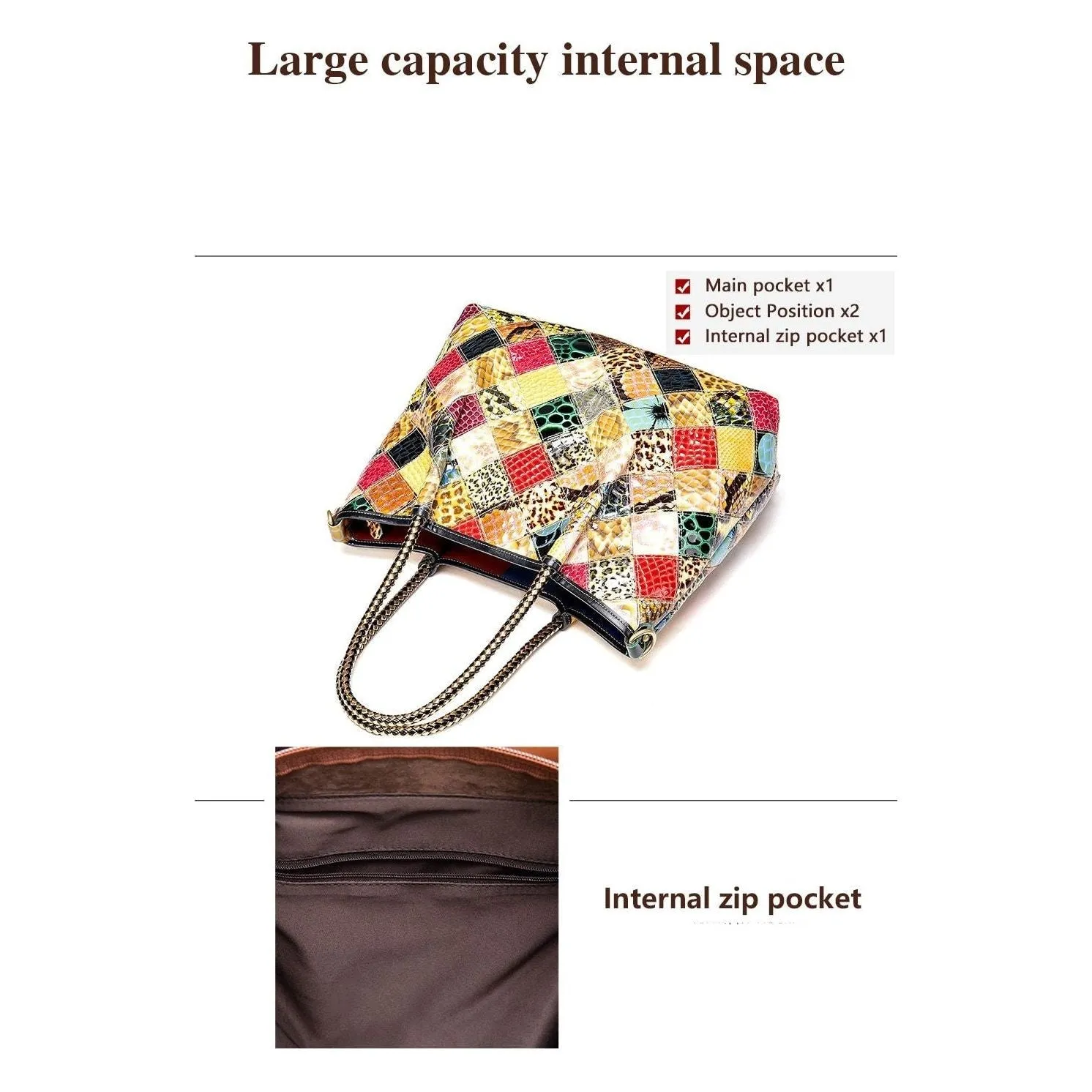Floral Luxe Leather Shoulder Handbag