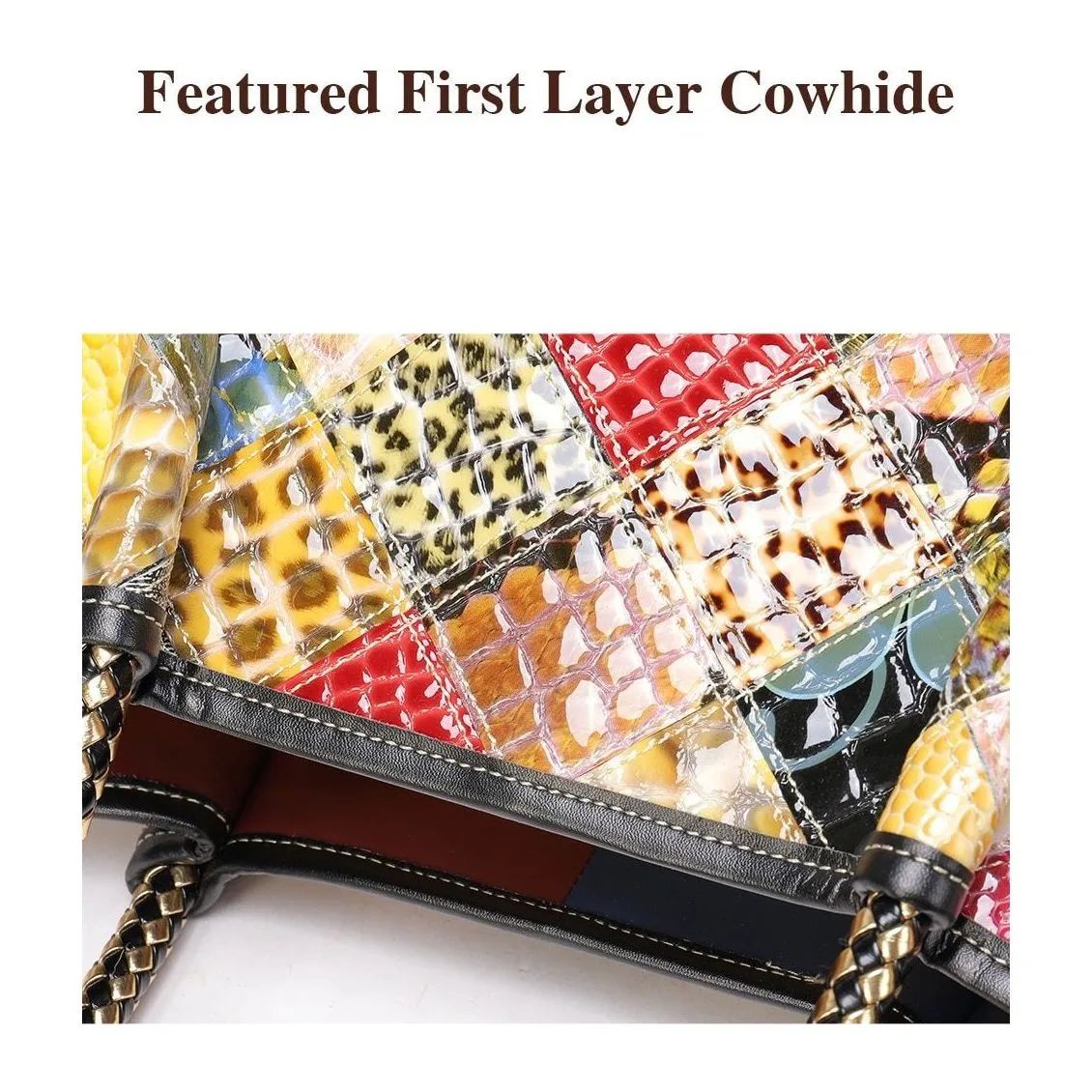 Floral Luxe Leather Shoulder Handbag