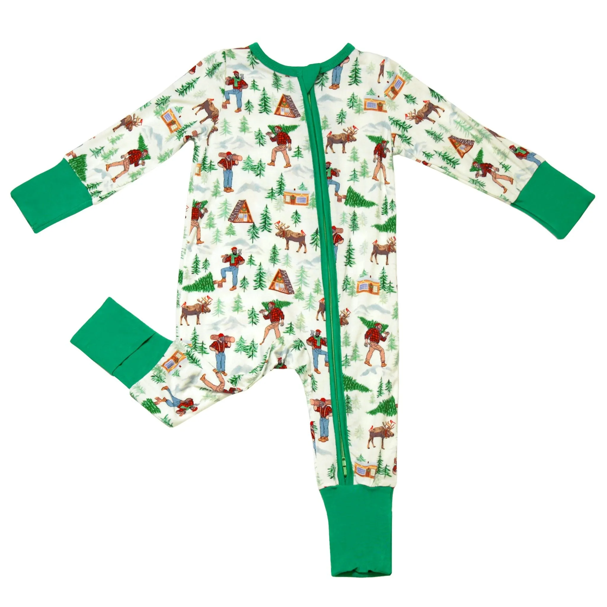 Forest Wonderland Lumberjacks Convertible Footie (NB-3T)