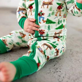 Forest Wonderland Lumberjacks Convertible Footie (NB-3T)