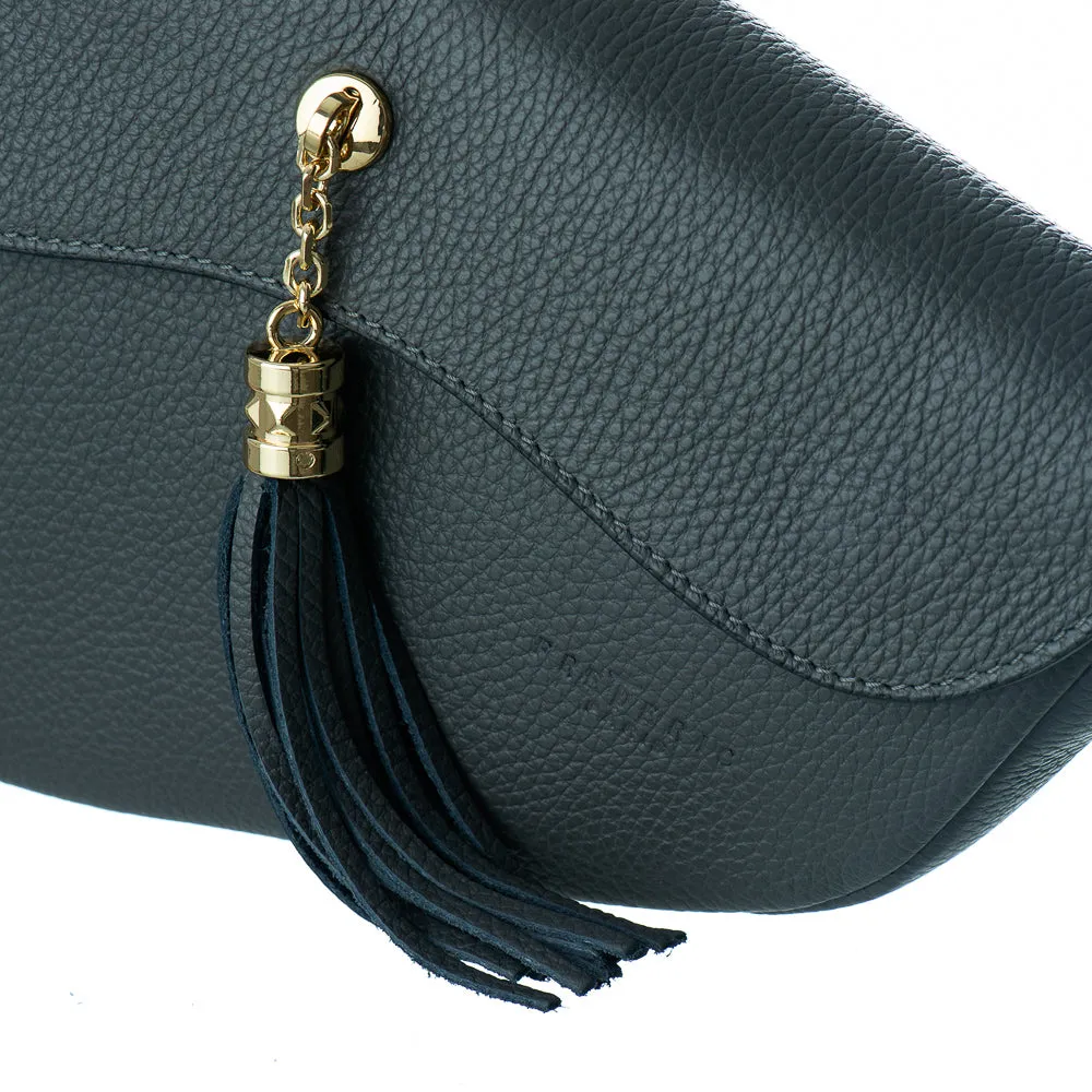 FREDERIC PARIS Sloped Teal Bag