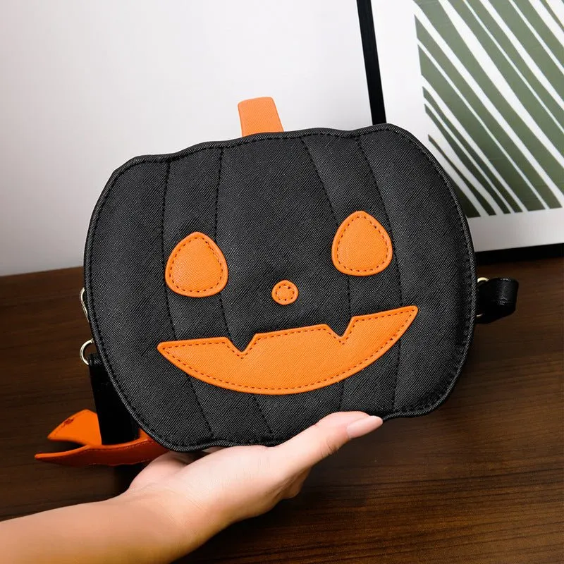 Funny Pumpkin Cartoon Shoulder Crossbody Bag