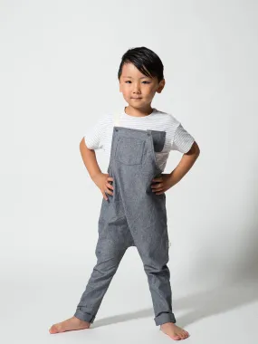 Greige Overalls | Navy Chambray