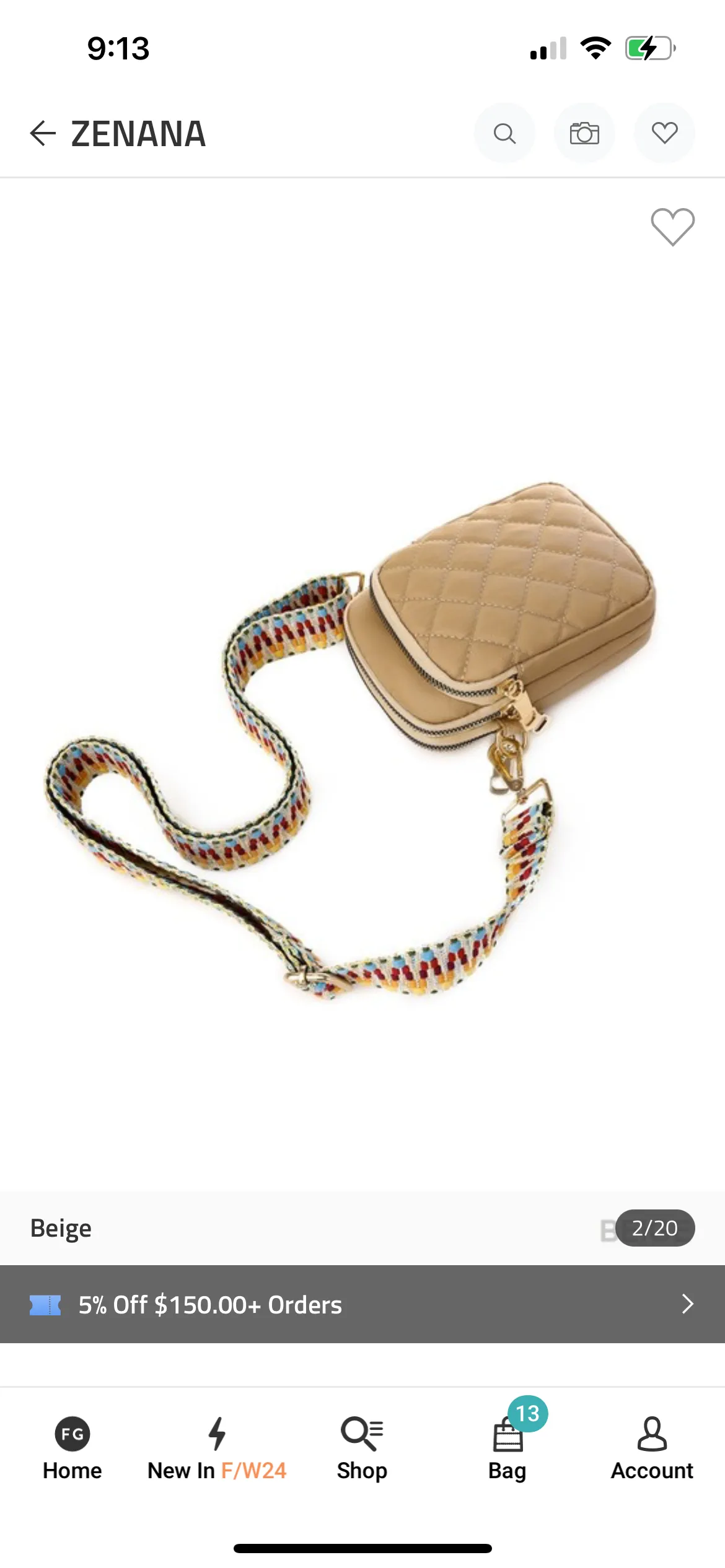 Guitar Strap Tori Quilted Crossbody Bag