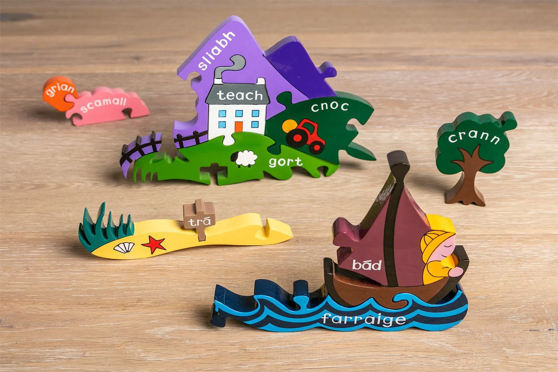 Handmade Wooden Jigsaw Puzzle - Gaelic Irish Scene