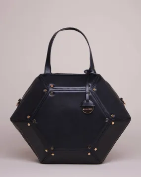 Hexagonal rigid handbag