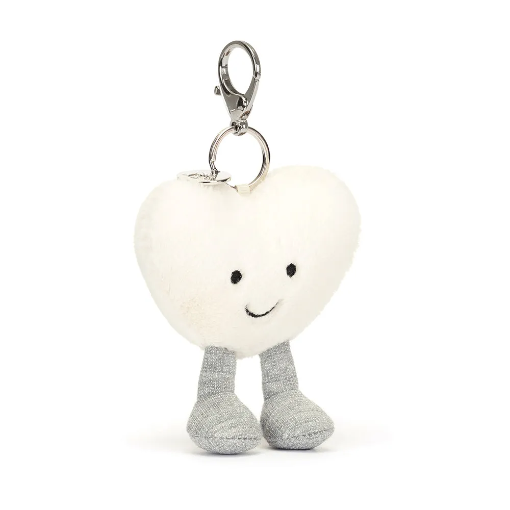 Jellycat Amuseable Cream Heart Bag Charm (LIMIT 2)