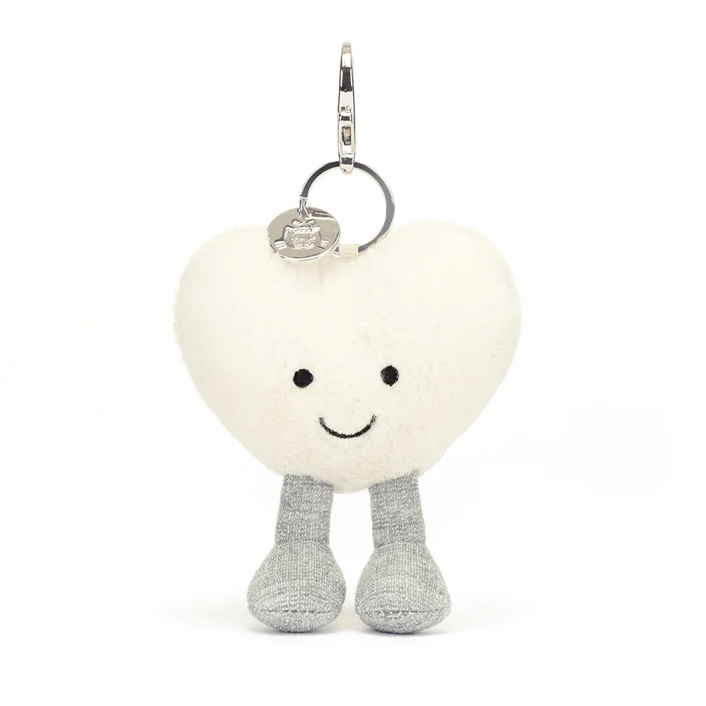 Jellycat Amuseable Cream Heart Bag Charm (LIMIT 2)