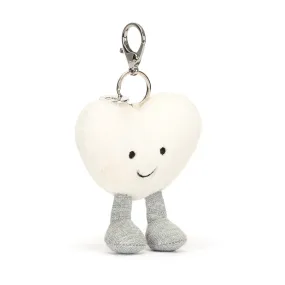 Jellycat Amuseable Cream Heart Bag Charm (LIMIT 2)