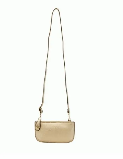 Joy Susan Mini Crossbody Wristlet Clutch - Metallic Gold