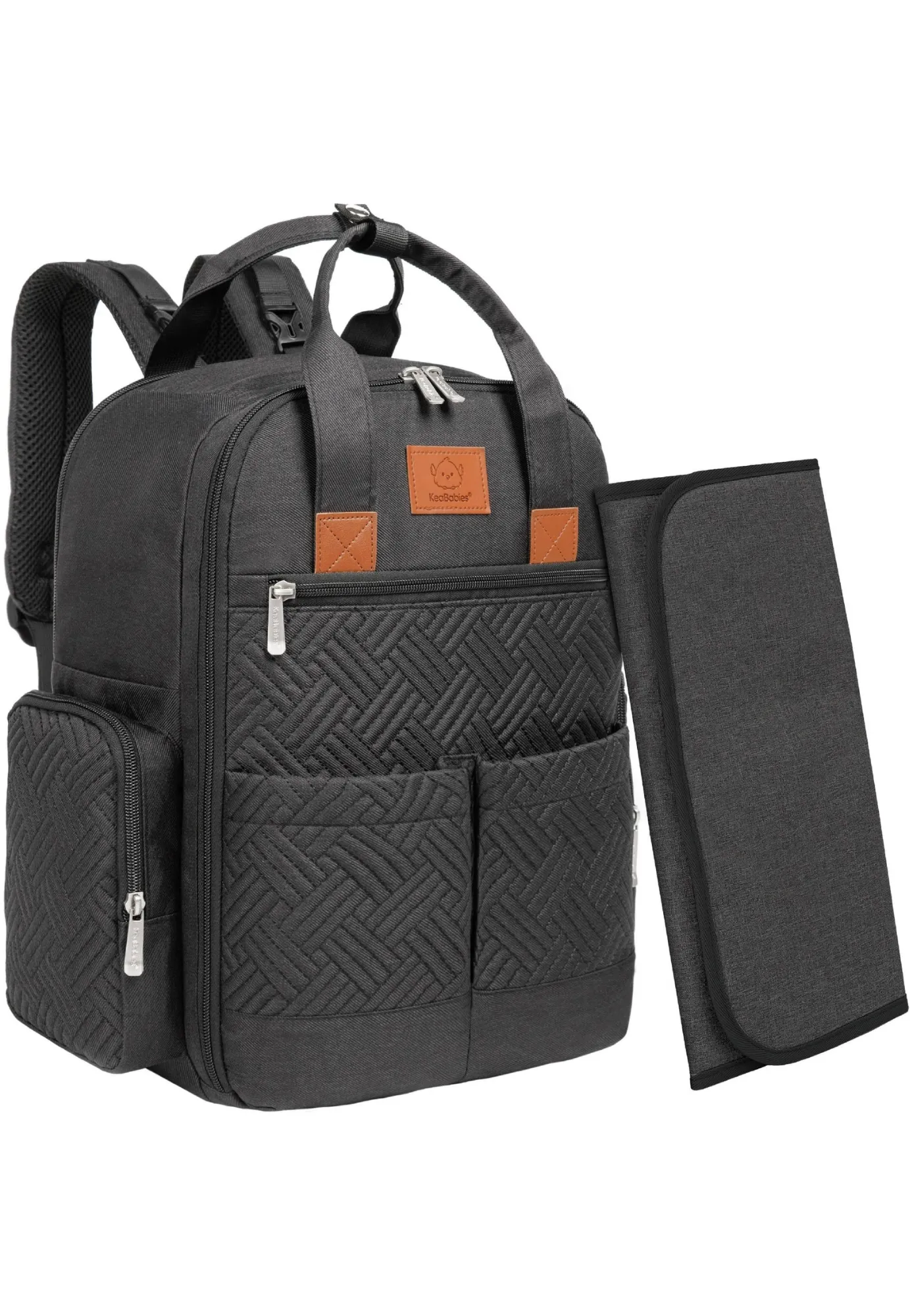KeaBabies Bree Diaper Bag Backpack with Changing Pad