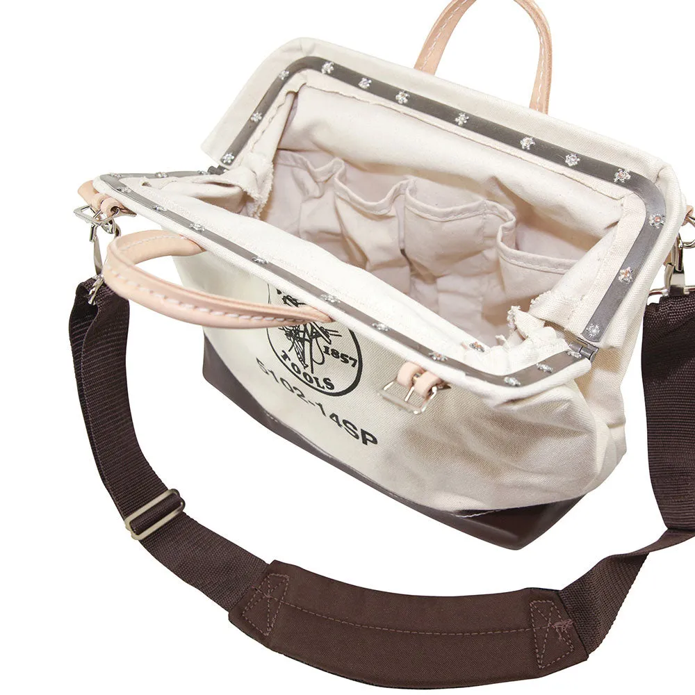 Klein Tools 5102-14SP Deluxe Canvas Tool Bag, 14"