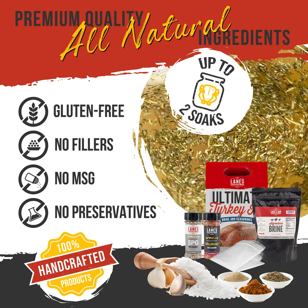 Lane's BBQ: Ultimate Turkey Brine Kit with Bag