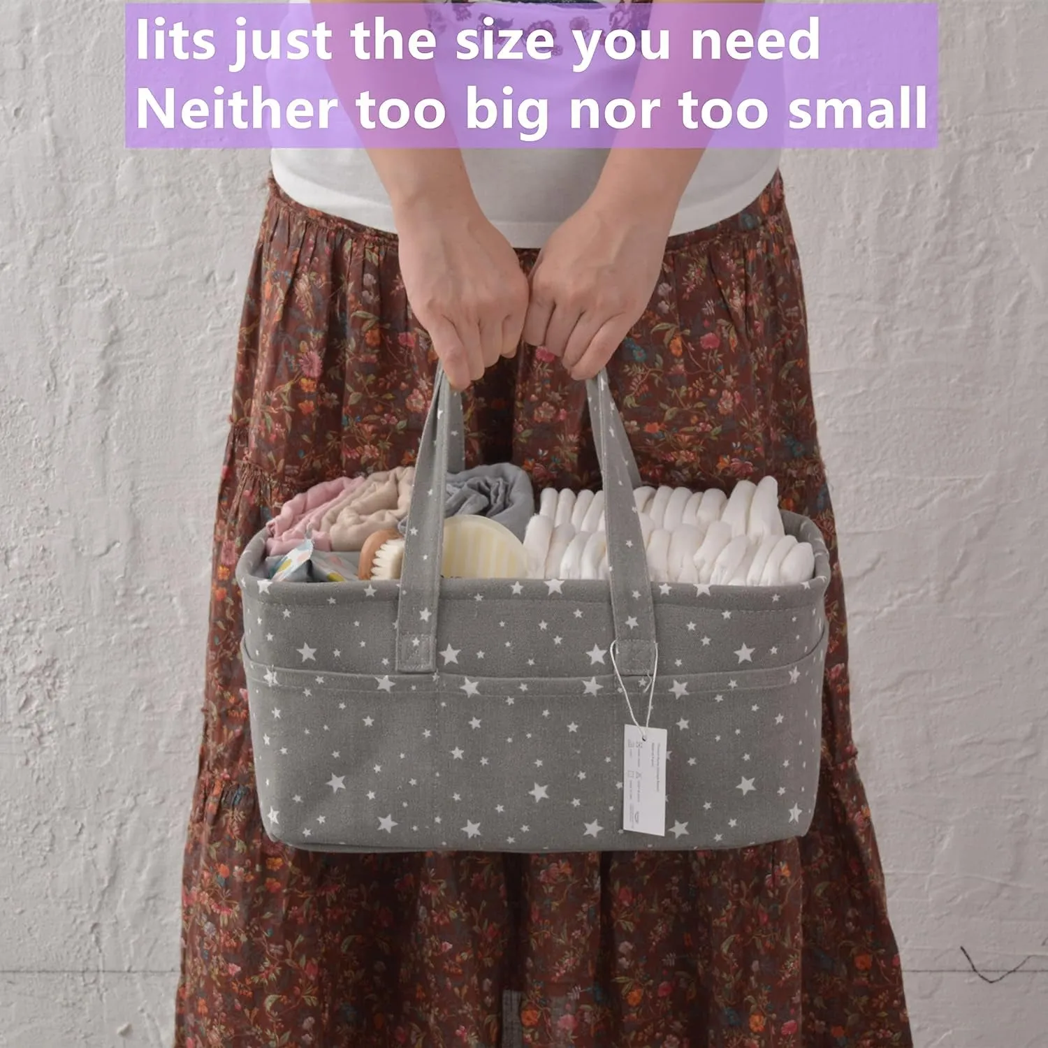 Large Portable Baby Diaper Caddy Organizer