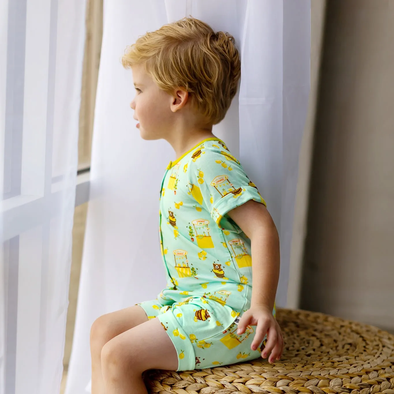 Lemonade Stands & Honey Bears Short Two-Way Zippy Romper (0-3T)