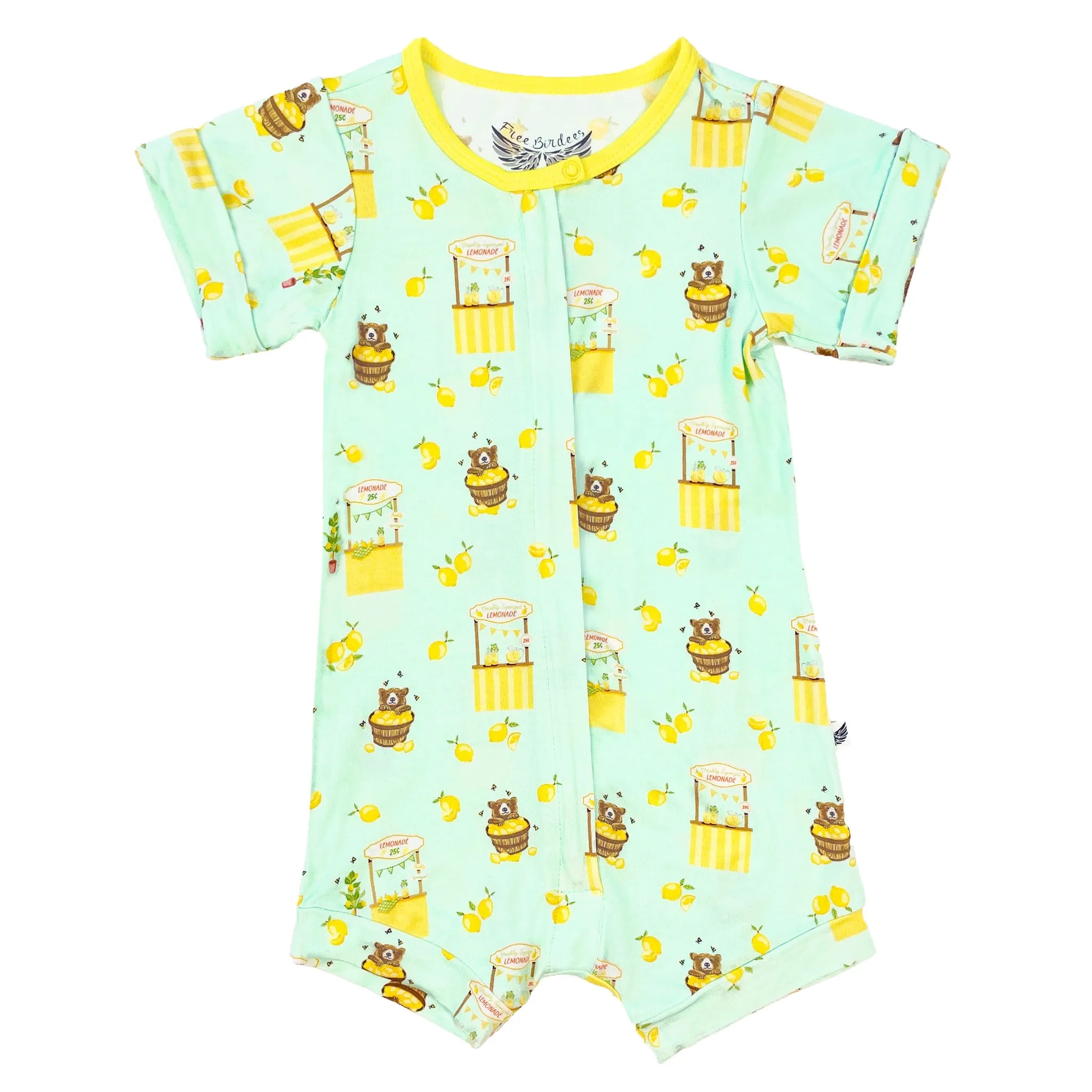 Lemonade Stands & Honey Bears Short Two-Way Zippy Romper (0-3T)